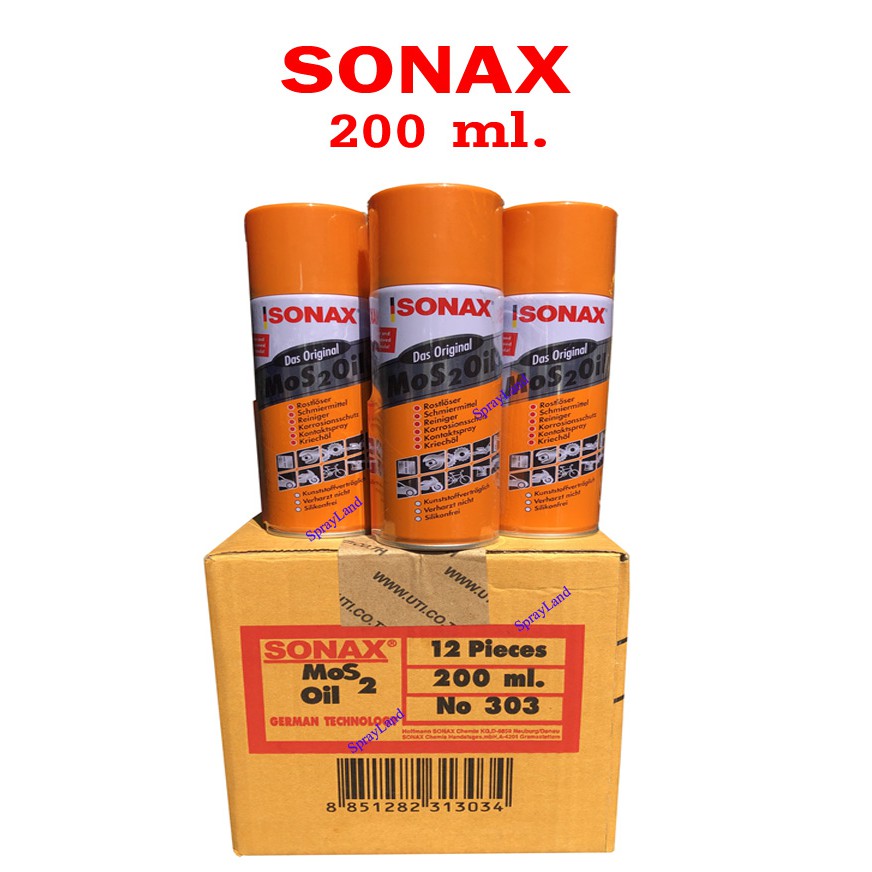 [โหล] SONAX น้ำมันเอนกประสงค์ ขนาด 200ml จำนวน 12 กระป๋อง