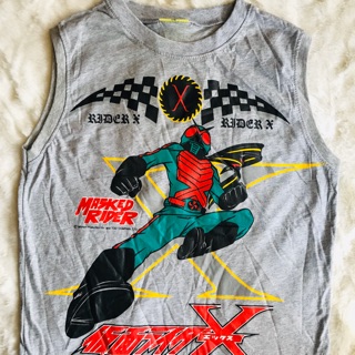 เสื้อกล้ามลาย Masked Rider สีเทา