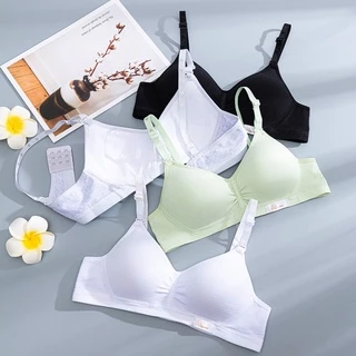 ✨w&c bras✨100% บราระบายอากาศใส่สบาย เสื้อชั้นในสตรีไร้โครง บราดันทรง อกเล็ก NY008
