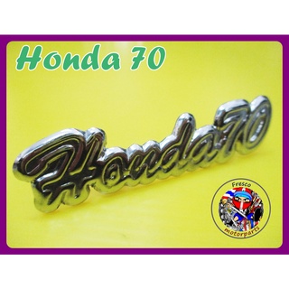 โลโก้บังลมสีชุบ Honda C70 Legshield Front Cover "Chrome" Emblem