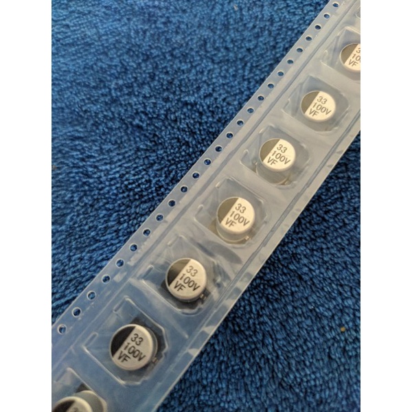 คาปาซิเตอร์ SMD Aluminum (ราคาต่อ 1 ชิ้น) 100V 33uf