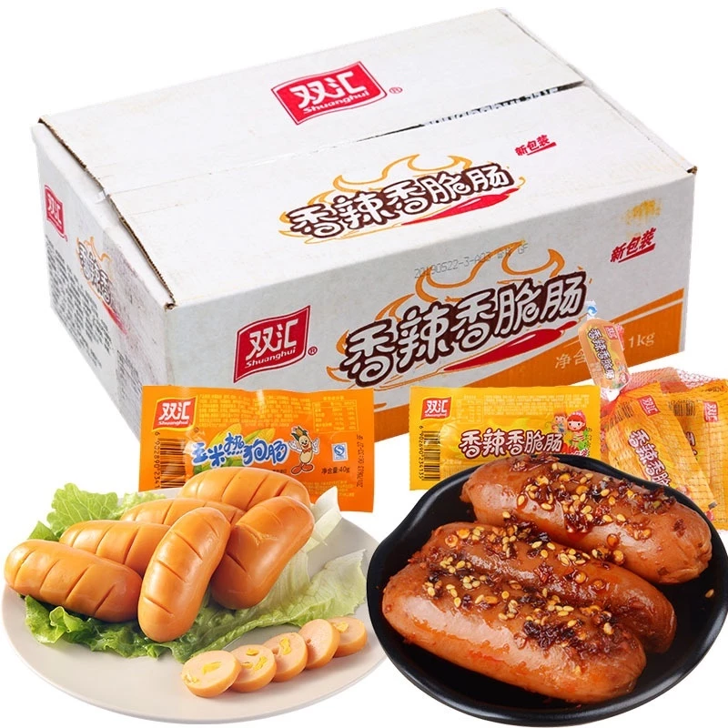 ใส้กรอกข้าวโพด คอร์นด็อก 玉米热狗脆  ใส้กรอก รสเผ็ด 香辣香脆脆 28กรัม thumbnail 3