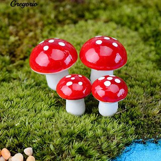 Gregorio 20 ชิ้น Miniature Mushroom Craft การ์เด้นการ์เด้นประดับสวน DIY Mini Decor