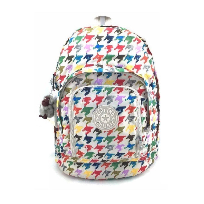 kipling กระเป๋าเป้ bp3942 160 hndstoothd brown backpack (สีน้ำตาล)