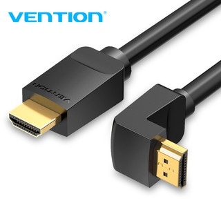 Vention สายเคเบิล HDMI แบบหัก 90 องศา HDMI 2.0 4K Ultra HD 3 มิติ 1080P รองรับอีเธอร์เน็ตและเสียง ARC สำหรับพีซี แล็ปท็อป ทีวี Nintendo Switch Xbox PS3 PS4 AAR/AAQ