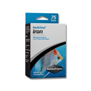 Seachem MultiTest™ Iron Iron Measures iron to less than 0.05 mg/L วัดธาตุเหล็กได้น้อยกว่า 0.05 มก. / ล