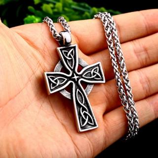 Carter cross pendant necklace mens fashion vintage amulet jewelry