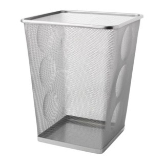 DOKUM ถังขยะแห้ง/เก็บกระดาษ Wastepaper basket 27*27*35 cm (สีเงิน)