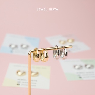 droppy hoop earrings ต่างหูเงินแท้