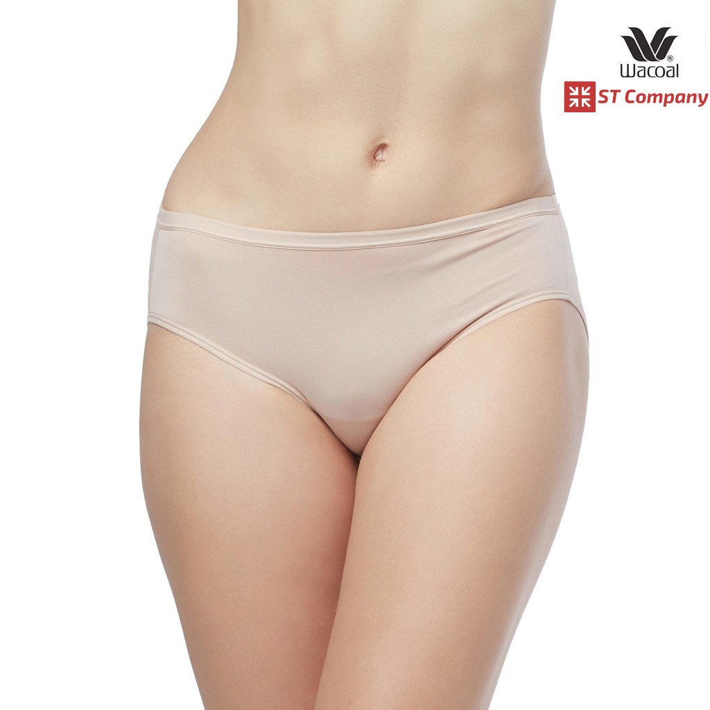 Wacoal Panty ทรง Bikini ขอบเรียบ สีเบจ Beige (3 ตัว) รุ่น WU1M01 WU1C34 WQ6M01 กางเกงใน กางเกงในผู้ห