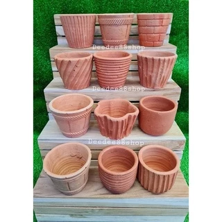 กระถางดินเผา 4-4.5 นิ้ว🪴กระถางต้นไม้ดินเผา🪴4ใบ100บาท 🪴ราคาส่ง 2 โหลขึ้นไป