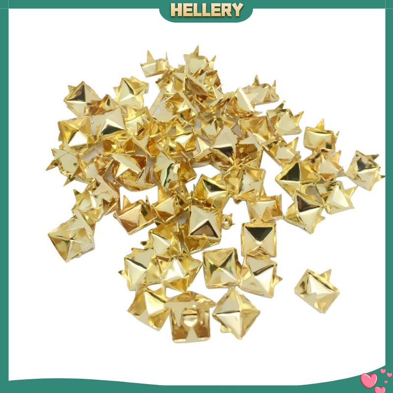 [HELLERY] กระดุมหมุดพีระมิด 100 ชิ้น สําหรับกระเป๋าหนัง รองเท้า DIY ราคา ถูกที่สุด ดีลบีเคเค แกลเลอรีภาพที่ 8