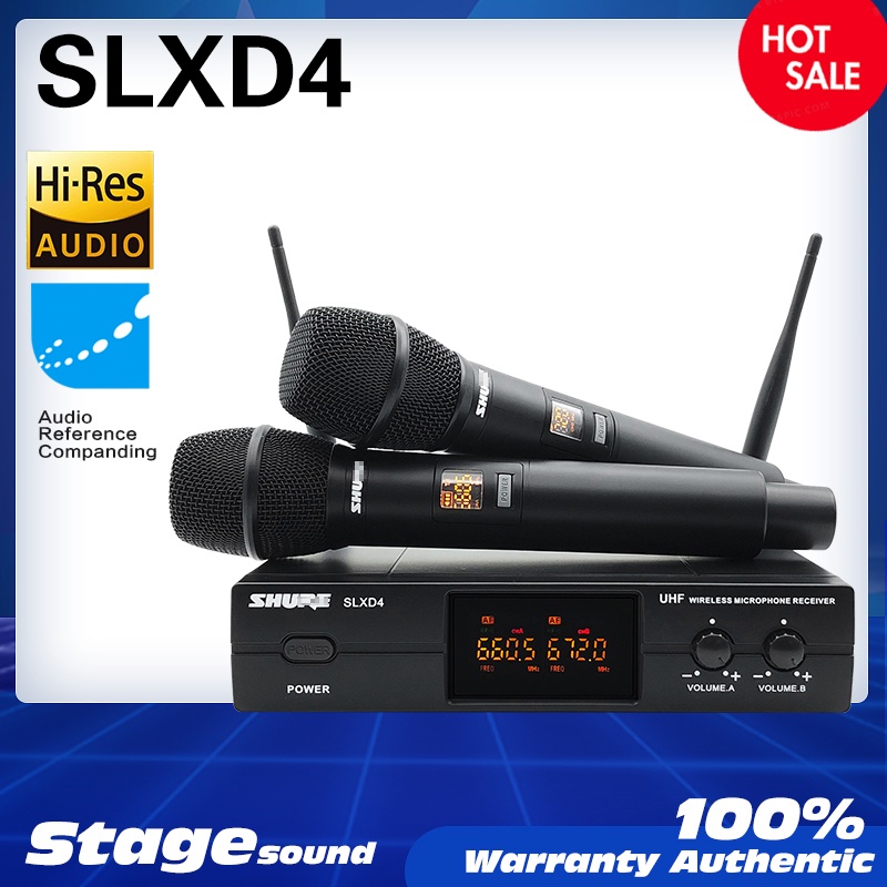 SHURE SLXD4 ระบบไมโครโฟนไร้สายดิจิตอลสัญญาณเสถียรประสิทธิภาพสูงเหมาะสำหรับวิศวกรรมเสียงและการแสดงบนเ