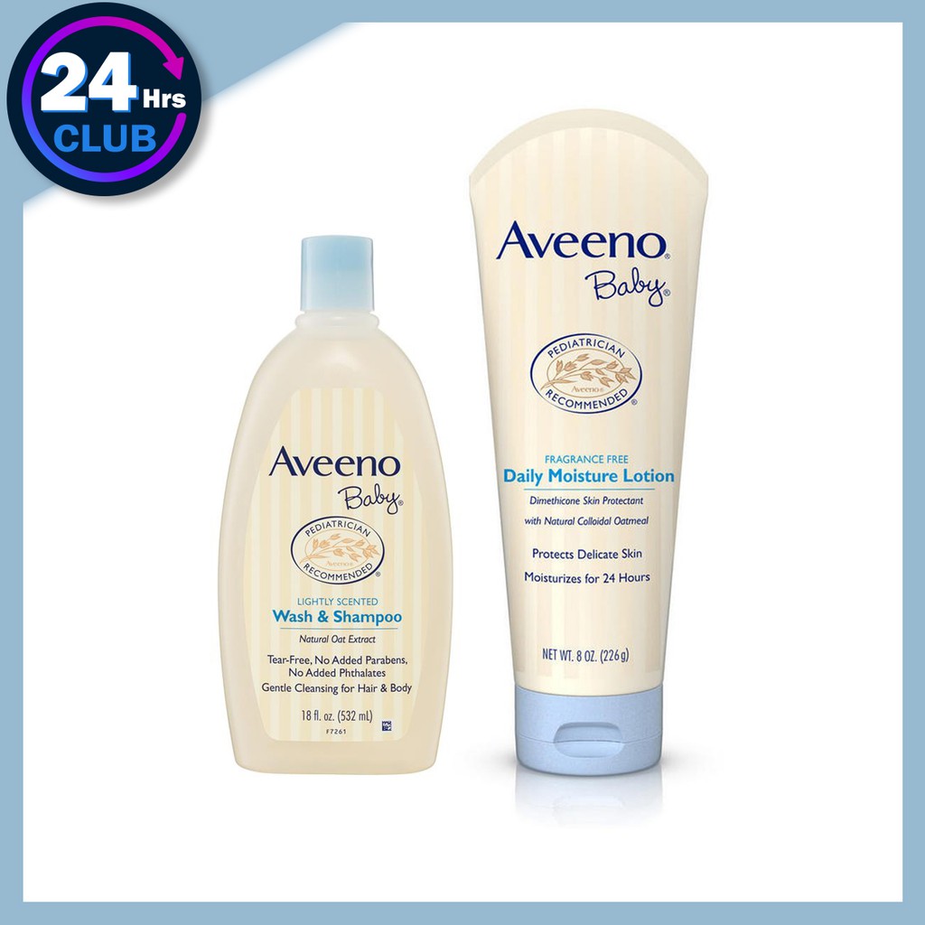 @Aveeno Baby Wash&amp;shampoo 235ml / Daily Moisture Lotion 227g