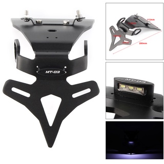 MT-03 Motorcycle Rear Fender Eliminator License Plate Holder Bracket w/ LED Lamp For Yamaha MT03 2015 2016 2017 Aluminum