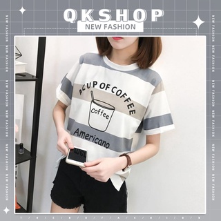 QKshop 🎀ความรักที่เธอมี ยังสู้สีสันต์ในเสื้อรุ่นนี้ไม่ได้เลย🪐 เสื้อยืดอะไรที่ใส่แล้วดูดีเวอร์วัง ใส่แล้วปังก็ต้องเสื้อยื