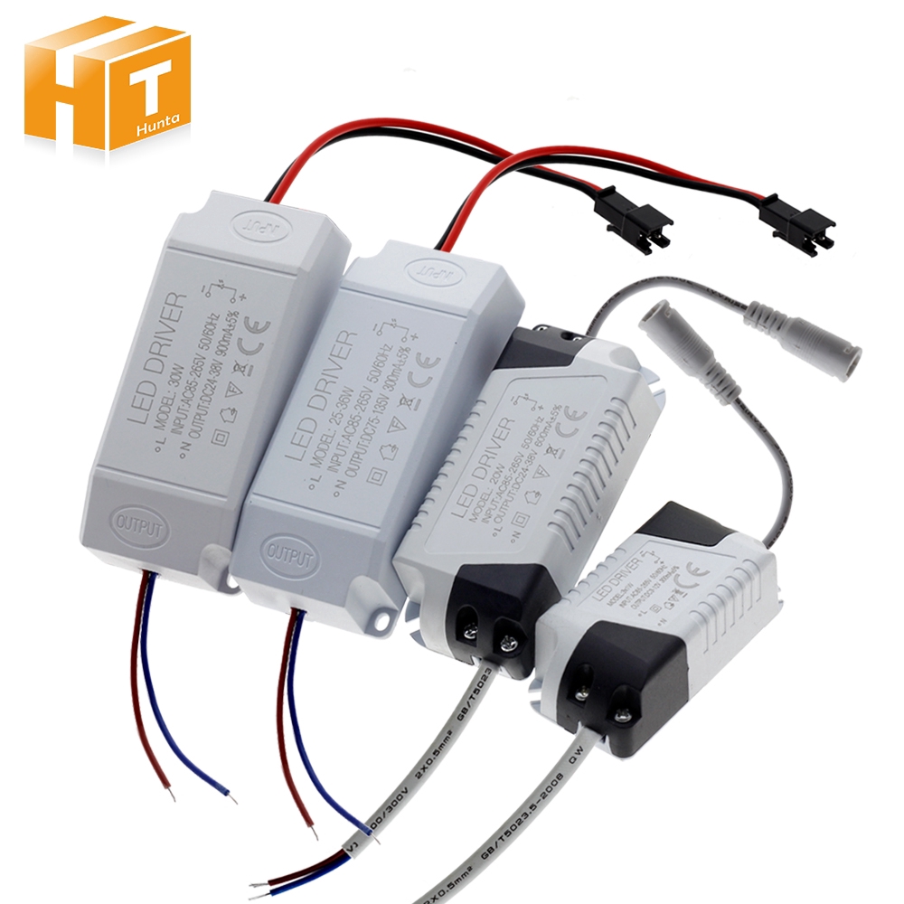 ไดร์เวอร์ LED 300mA อะแดปเตอร์หม้อแปลงไฟ สำหรับสายไฟ 1W-36W LED 85-265V