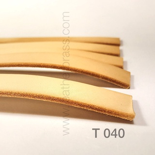 T040 เส้นหนังอิตาลี่ Vegetan Leather หนังฟอกฟาดสีธรรมชาติ **ราคาต่อเส้น**