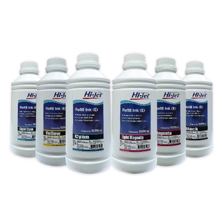 Hi-jet หมึกเติม Inkjet Refill Ink (E) 1000 ml. (เลือกสีได้)