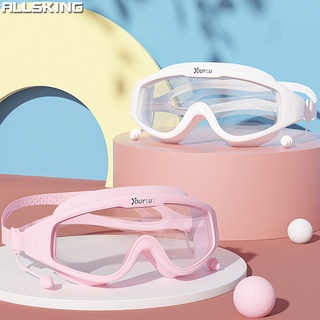 Allsking แว่นตาว่ายน้ำ Goggles แว่นตาว่ายน้ำผู้ใหญ่ แว่นตาว่ายน้ำ อุปกรณ์ว่ายน้ำ กันน้ำ กันฝ้า สำหรับผู้ชายและหญิง