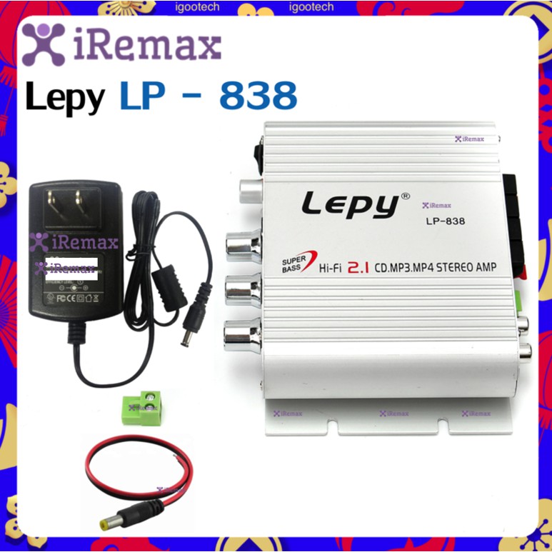 Lepy LP - 838 เครื่องเสียงรถยนต์ซับวูฟเฟอร์แอมป์สเตอริโอStereo Amplifier ระบบที่อยู่สาธารณะ บ้าน ขนาด เล็ก