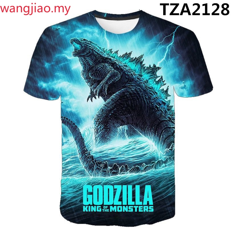 Godzilla Vs King Kong ฟิล์ม 3D เด็ก เสื้อยืดเด็กแขนสั้น ของขวัญวันเกิด
