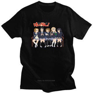 ใหม่เสื้อยืดแขนสั้นผ้าฝ้ายพิมพ์ลาย Music Anime K-On สไตล์ญี่ปุ่นฮาราจูกุสําหรับผู้ชาย