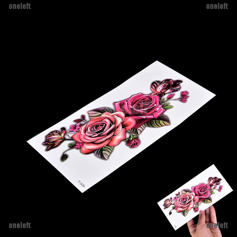 Jak Fashion Fake Temporary Tattoo Sticker Rose Flower Arm Body Waterproof Women Art Oneleft 9170