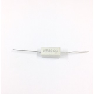 5ชิ้น 20ohm 5W 5% Resistor ตัวต้านทาน กระเบื้อง 20โอห์ม 5วัตต์ ค่าความผิดพลาด+-5% อะไหล่อิเล็กทรอนิกส์