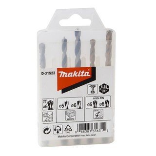 MAKITA ชุดดอกสว่านก้านหกเหลี่ยม5ชิ้น D-31522