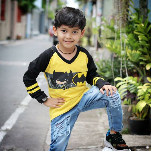 เสื้อยืดแขนยาวแบรนด์ Uno Kids / เสื้อแขนยาว Justinice by Uno Kids