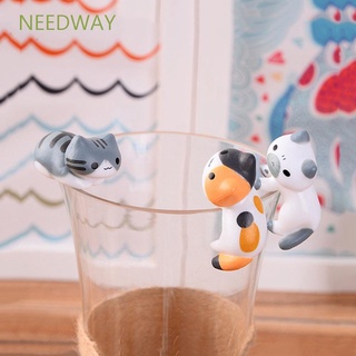 Needway ประติมากรรมพีวีซีรูปแมวสําหรับตกแต่งสวนห้องเด็กหลากสี