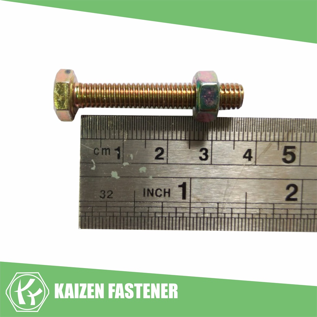 น็อต M6x35 + น็อต (10 คีย์)