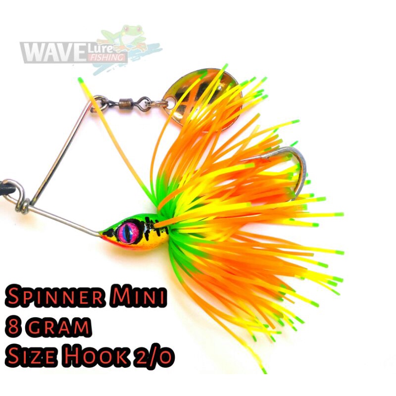Spinner MINI 8 GRAM HOOK 2/0 / ULTRA LIGHT WAVE LURE / SPINNER BAIT / SPINNER BAIT MINI / SPINNER BAIT 8 GRAM / BUZZBAIT / SLASHBAIT / SOFT FROG / HOOKZI / KENZI /