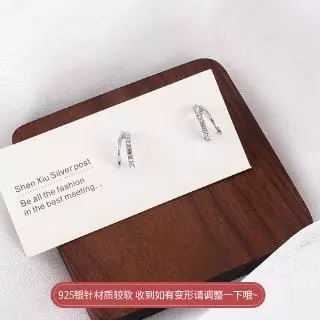 ต่างหูประดับเพชร แฟชั่น สไตล์เกาหลี เครื่องประดับ