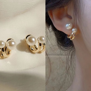【พร้อมส่ง】ต่างหูมุก แฟชั่นสไตล์เกาหลี สําหรับผู้หญิง