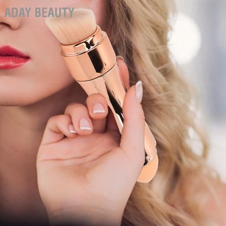 Aday Beauty 4 In 1 แปรงแต่งหน้า ขนแปรงนุ่ม หัวฟองน้ํา ยืดหยุ่น แบบพกพา อายแชโดว์ ลิป แป้งผสมรองพื้น สําหรับการเดินทาง