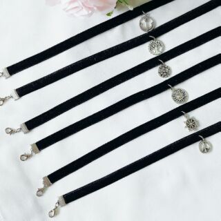 Velvet Choker with Tiny charm #1