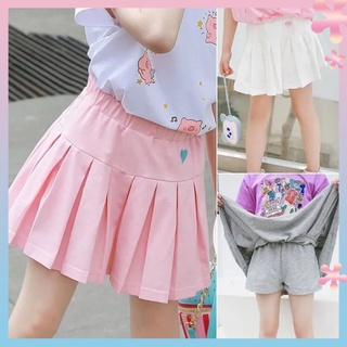 Girls skirt new summer dress with safety pants pleated skirt Korean style western style childrens dress