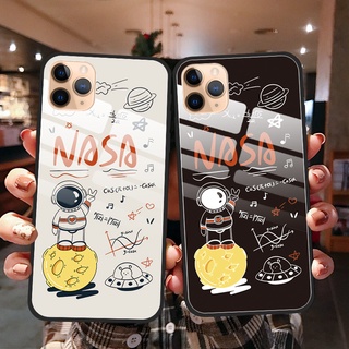 เคสโทรศัพท์กระจกนิรภัย กันกระแทก กันรอยขีดข่วน ลายนักบินอวกาศ NASA สําหรับ Samsung Galaxy A33 A53 A73 5G A13 A23 A52 A72 A32 4G A51 A71 A50 A30S