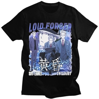 [S-5XL] เสื้อยืดแขนสั้น ผ้าฝ้าย พิมพ์ลายกราฟิกการ์ตูนอนิเมะ Spy X Family Loid Forger แฟชั่นฤดูร้อน สําหรับผู้ชาย และผู้ห