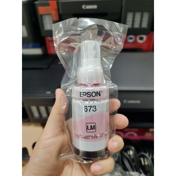 หมึก Epson 673 6สี หมึกเติมของแท้ 💯% L800/L805/L810/L850/L1800 แบบไม่มีกล่อง
