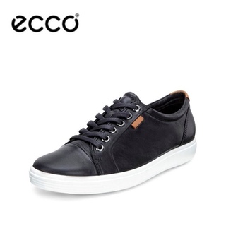 【SOFT.7】ECCO 2023รองเท้าผ้าใบลําลอง บล็อกสี สีขาว สําหรับสตรี 7430003