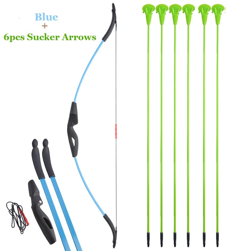 ยิงธนู Recurve Bow ของเล่นเด็ก ชุด ขวามือซ้ายประมาณ 15lbs พร้อม 6 ลูกศรสำหรับกีฬากลางแจ้งเด็กยิง Entertainment - รูปที่ 6