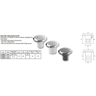 เครื่องเติมดาดฟ้า, แก้วเสริมแรง PA Deck Filler for Fuel, Glass Reinforced PA [Nuova Rade 197203 , 197205 , 197206]