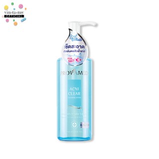 [ตัดต้นตอสิวซ้ำซากอย่างมีประสิทธิภาพ] Provamed(โปรวาเมด) Acniclear Cleansing Water ขนาด 200 มล. [EXP.07/12/23]