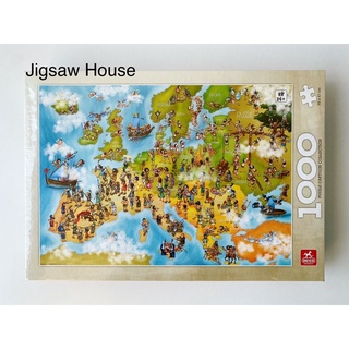 พร้อมส่ง-จิ๊กซอว์ แผนที่ 🗺 Map of Europe cartoon collection แบรนด์ Deico jigsaw puzzle 1000 ชิ้น