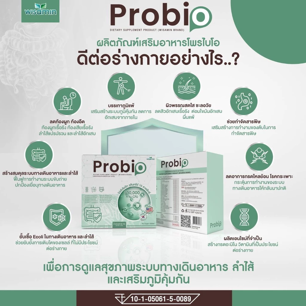 (1 แถม 1) Pro bio โพรไบโอ รสช็อกโกแลตมินท์ จุลินทรีย์ โพรไบโอติกส์ จากเกาหลี-อเมริกา (ตราวิษามิน) แพคคู่ 2 กล่อง 40 ซอง thumbnail 6