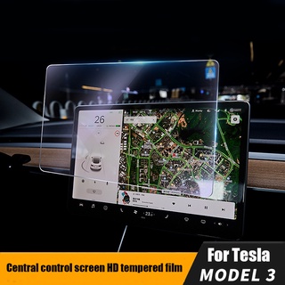 Tesla อุปกรณ์เสริมCar Matte Temered Glass Screen rotector Center Control Touchscreen Navigation rotector Glass Film for