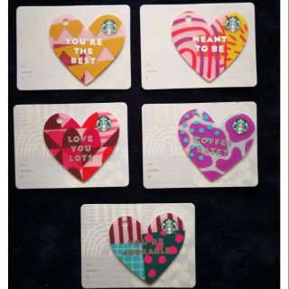 STARBUCKS Card Thailand Valentine 2019 cards Set 5 ใบ